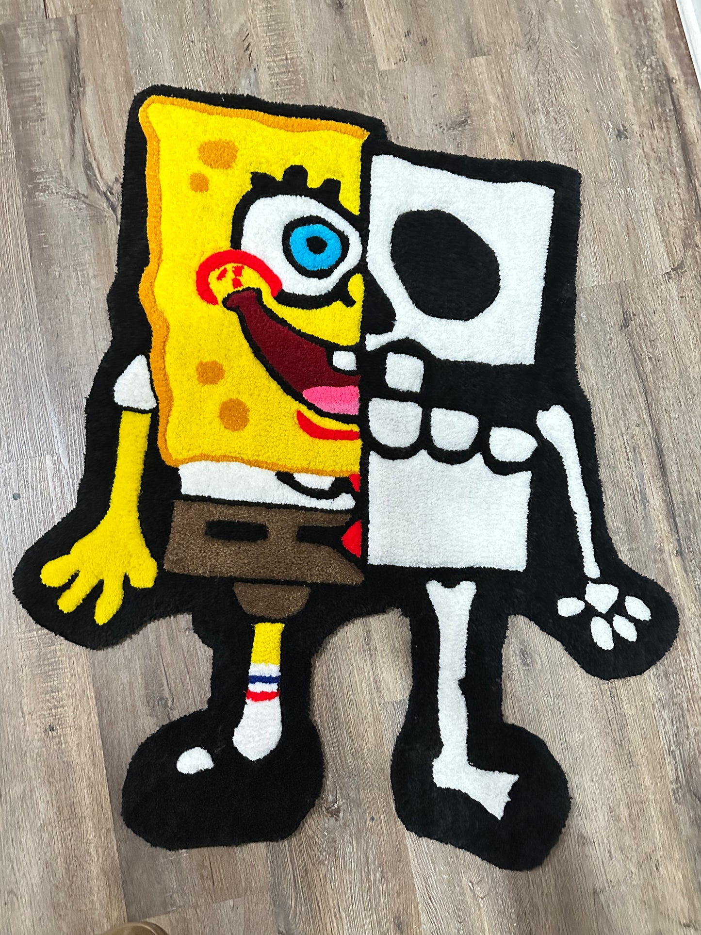 Half Skull Sponge Rug