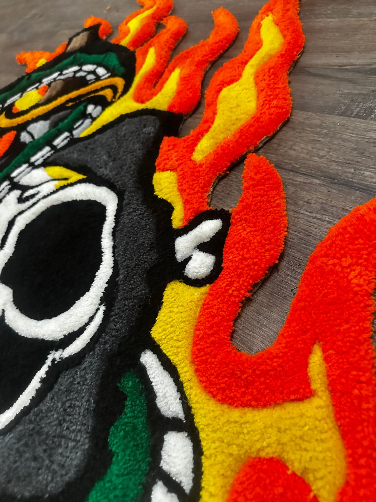 Hell Bound Skull Glo Rug