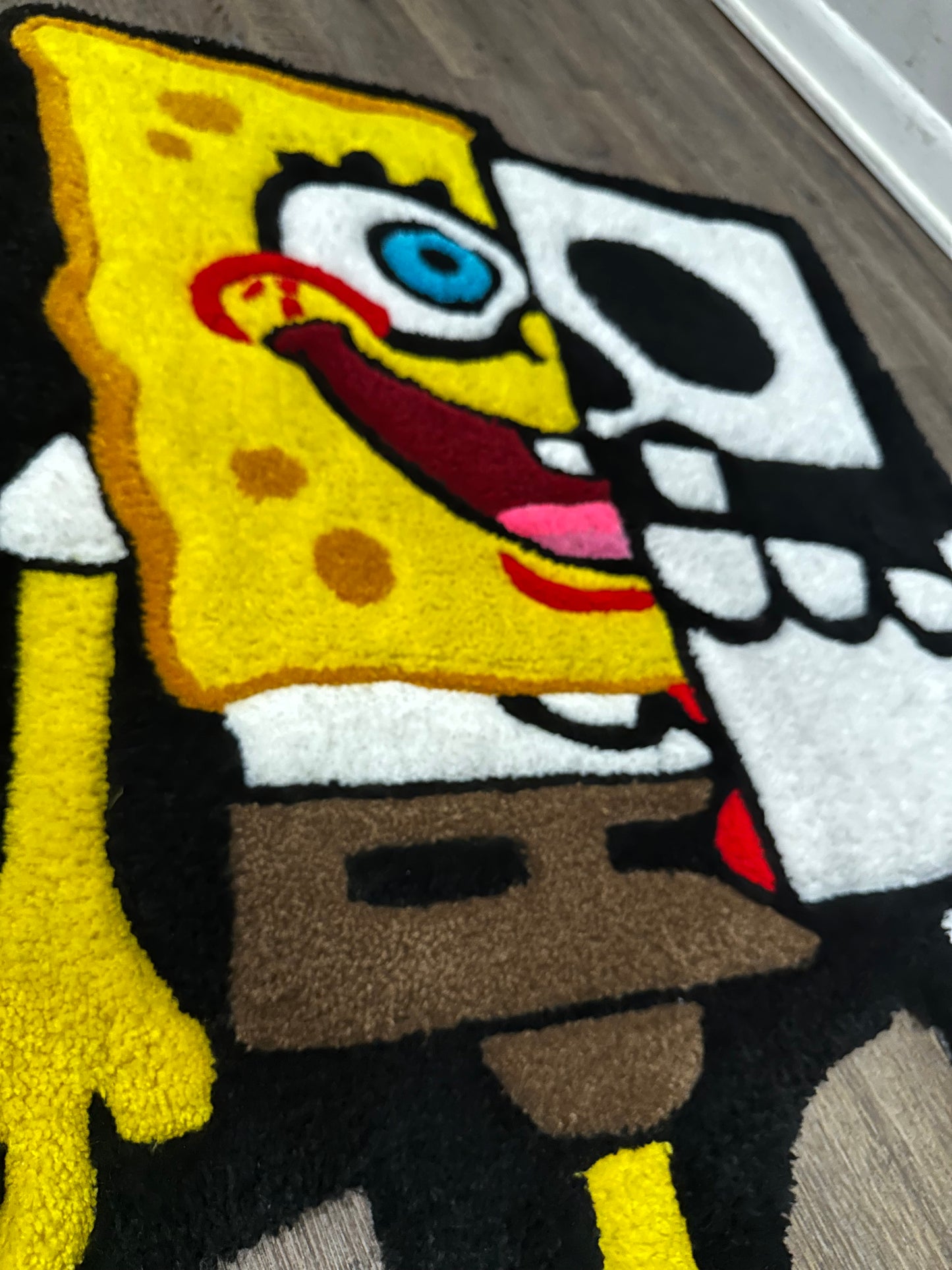 Half Skull Sponge Rug