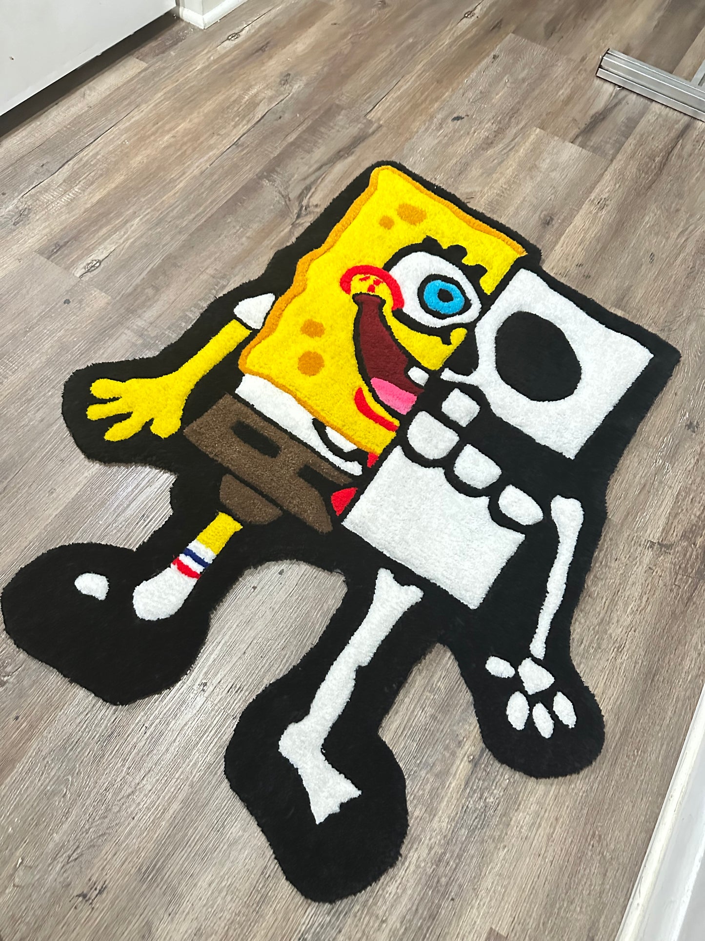 Half Skull Sponge Rug