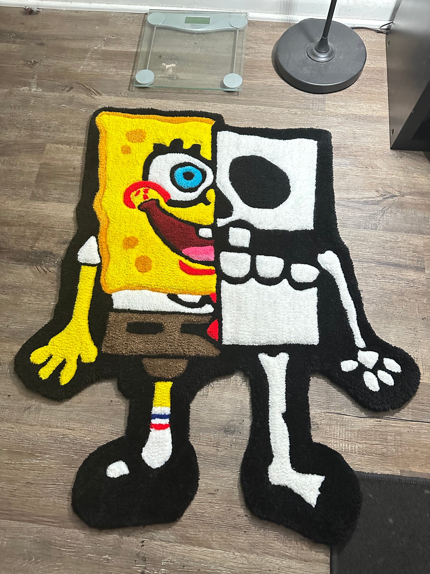 Half Skull Sponge Rug